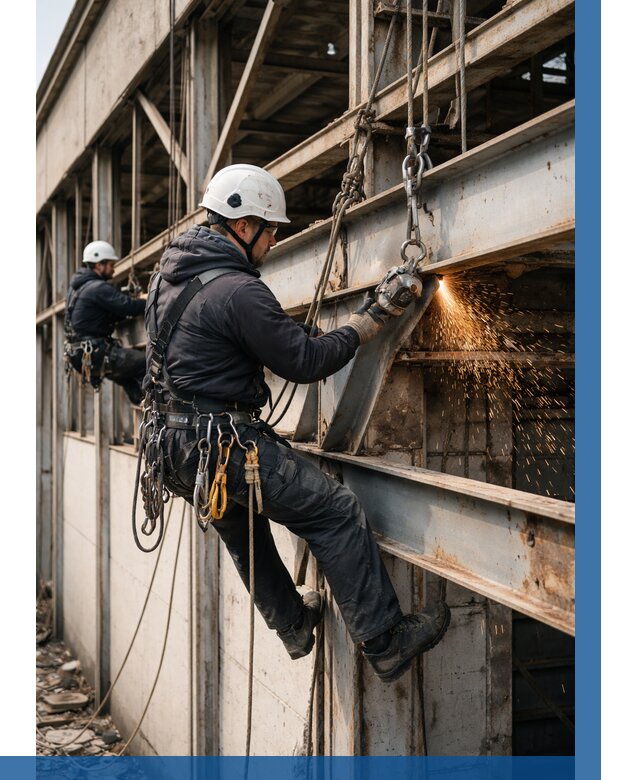 Демонтаж металлоконструкций на высоте в Смоленске от 6666р. |ВЫСОТНИК-Смл