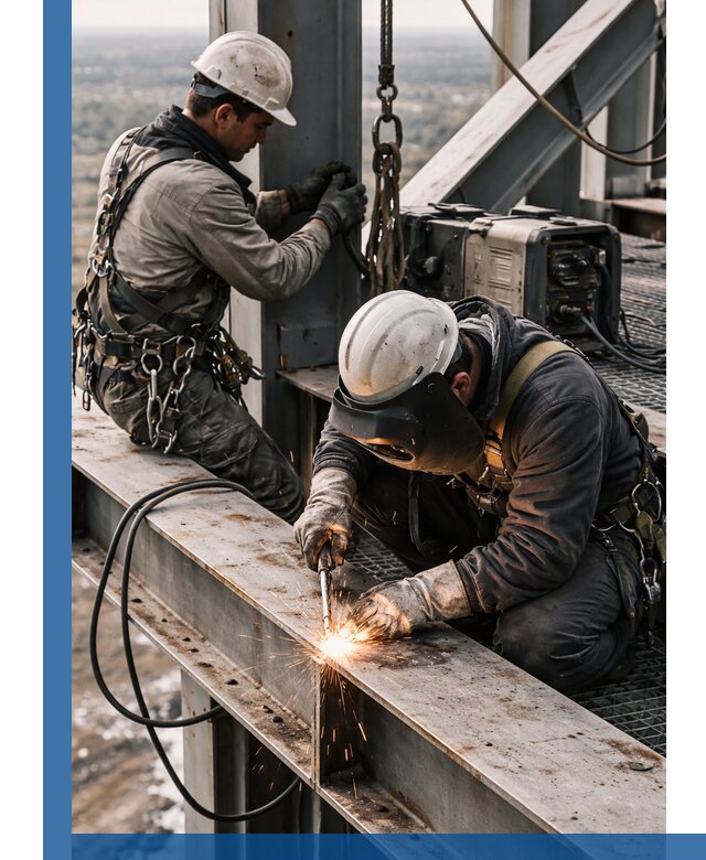 Высотные сварочные работы в Смоленске для промышленных объектов