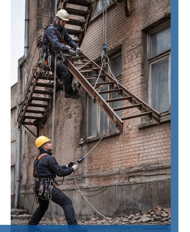 Демонтаж пожарной лестницы в Смоленске от 12306 р. | ВЫСОТНИК-Смл