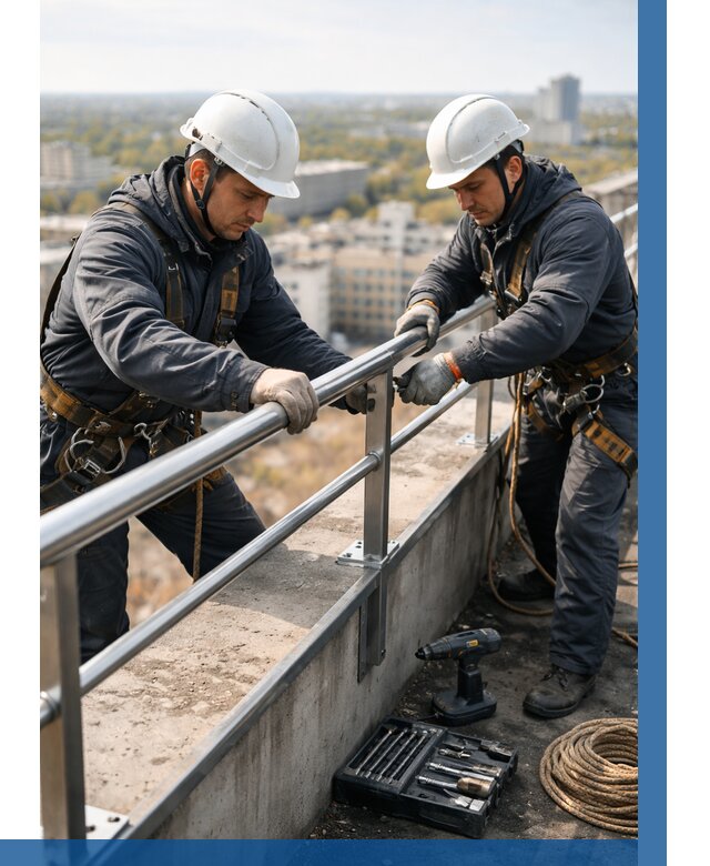 Монтаж перил на высоте в Смоленске от 2564 р. | ВЫСОТНИК-Смл