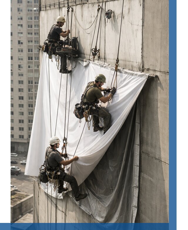 Замена баннерного полотна в Смоленске от 6666 р. | ВЫСОТНИК-Смл—заказать