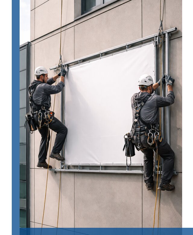 Монтаж наружной рекламной вывески в Смоленске под ключ
