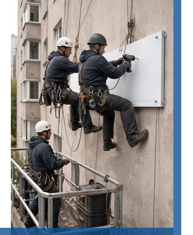 Монтаж табличек и указателей в Смоленске от 3589 р. | ВЫСОТНИК-Смл