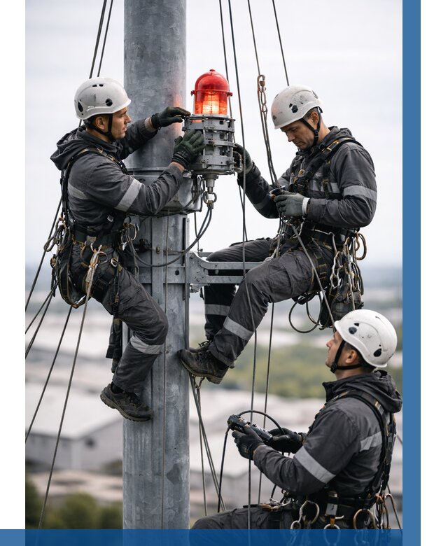 Монтаж заградительных огней в Смоленске от 8717 р. | ВЫСОТНИК-Смл