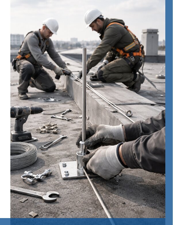 Монтаж молниезащиты на кровле в Смоленске цена от 25638 р. | ВЫСОТНИК-Смл