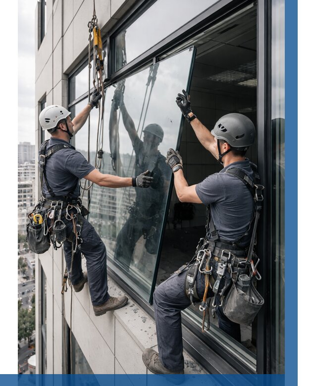 Замена стеклопакетов на высоте в Смоленске от 5640 р. | ВЫСОТНИК-Смл