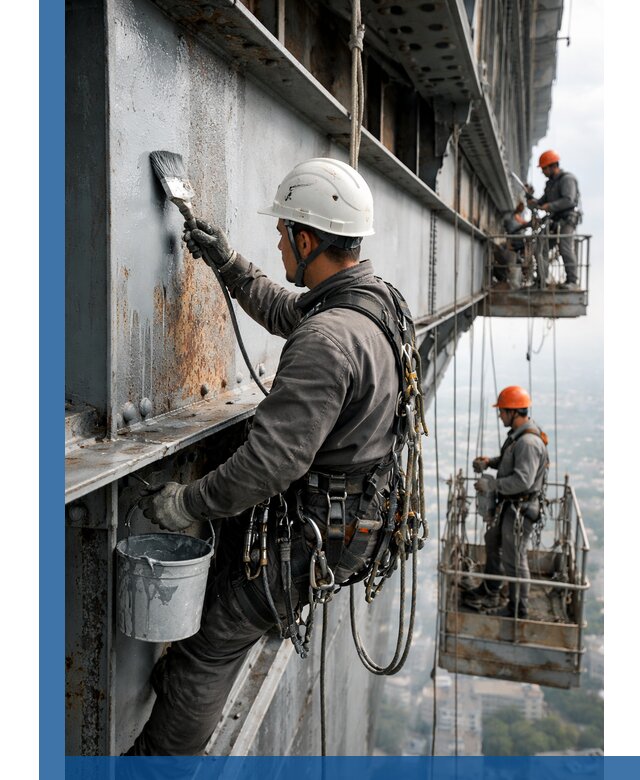 Покраска металлоконструкций на высоте в Смоленске профессионально