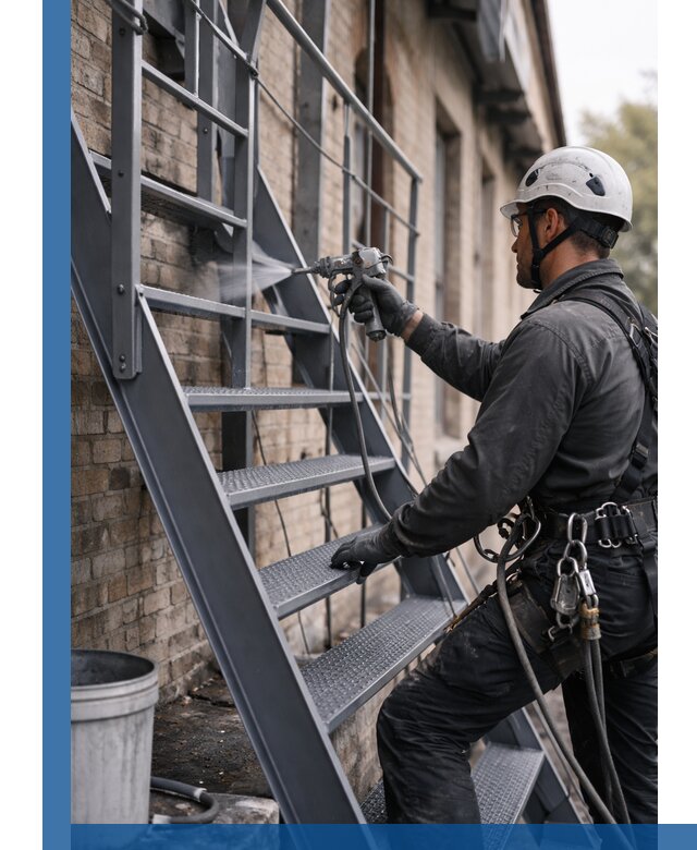 Покраска и антикоррозионная защита пожарных лестниц в Смоленске