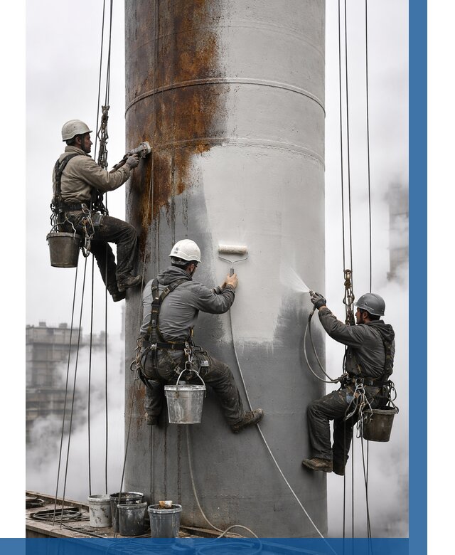 Покраска дымовых труб в Смоленске от 8717 р. | ВЫСОТНИК-Смл