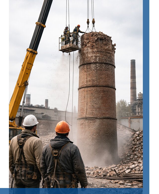 Демонтаж дымовой трубы в Смоленске от 92295 р. | ВЫСОТНИК-Смл, смета