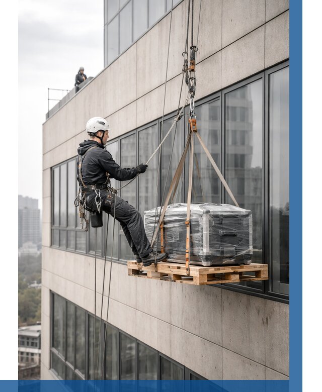 Спуск груза по фасаду в Смоленске от 3589 р. | ВЫСОТНИК-Смл