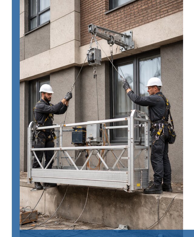 Монтаж и подъем фасадной люльки в Смоленске с гарантией безопасности