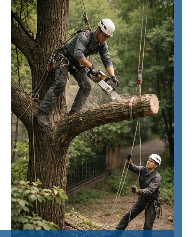 Спил деревьев альпинистами в Смоленске от 8204 р. | ВЫСОТНИК-Смл