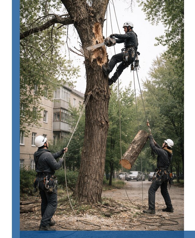 Срочное удаление аварийных деревьев в Смоленске с гарантией безопасности