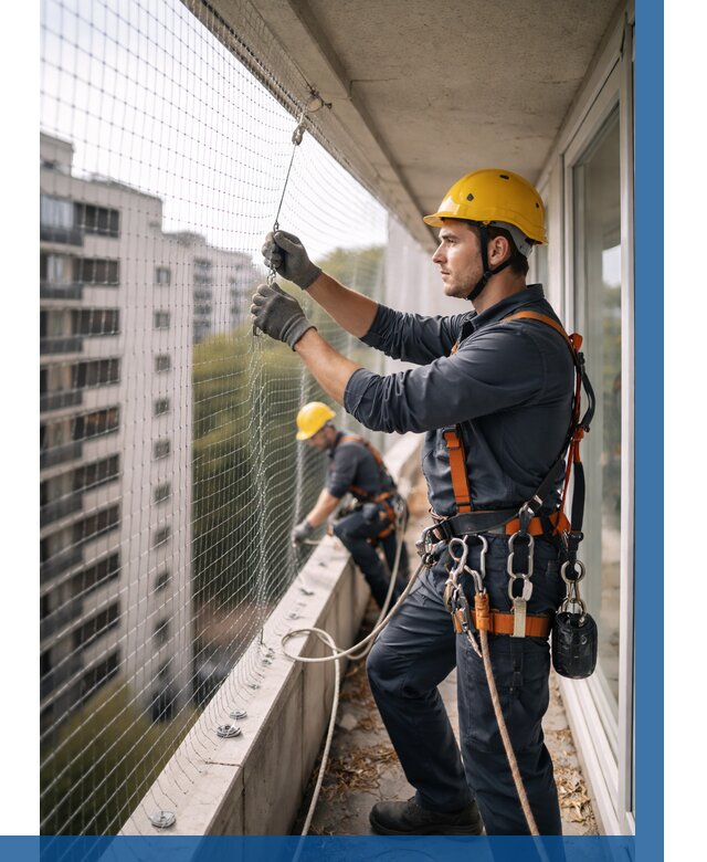 Монтаж сетки от птиц в Смоленске от 4615 р. | ВЫСОТНИК-Смл